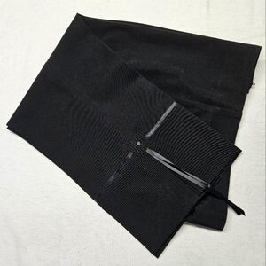 Joseph Ribkoff Black Butterfly Satin Trim Cropped Split Hem Light Stretch Pants